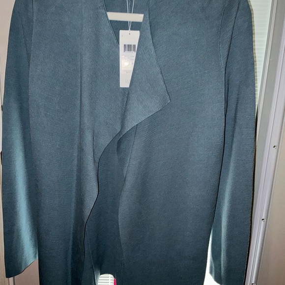 Eileen Fisher Silk/Organic Cotton Open Front Jacket Size XXS - Picture 8 of 16